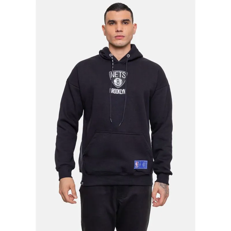 Moletom NBA Masculino Conference Brooklyn Nets Preto - G