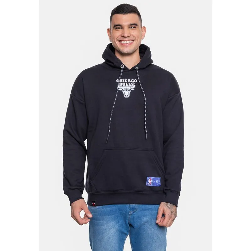 Moletom NBA Masculino Conference Chicago Bulls Preto - G
