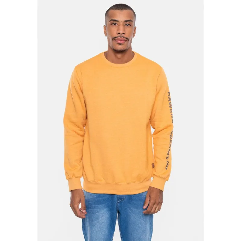 Moletom HD Masculino Fashion Basic II Mostarda Mescla - P