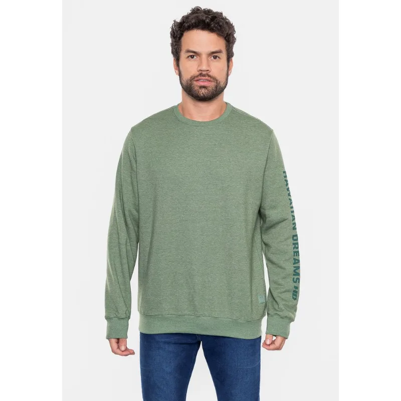 Moletom HD Masculino Fashion Basic II Verde Oliva Mescla - G