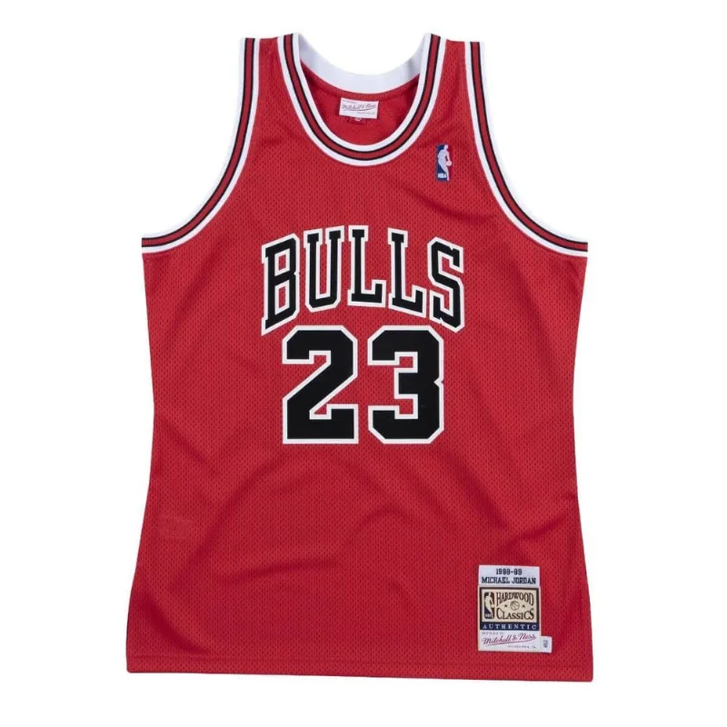 Regata Mitchell & Ness Authentic Jersey Chicago Bulls 1988-89 Michael Jordan Vermelha - XGG