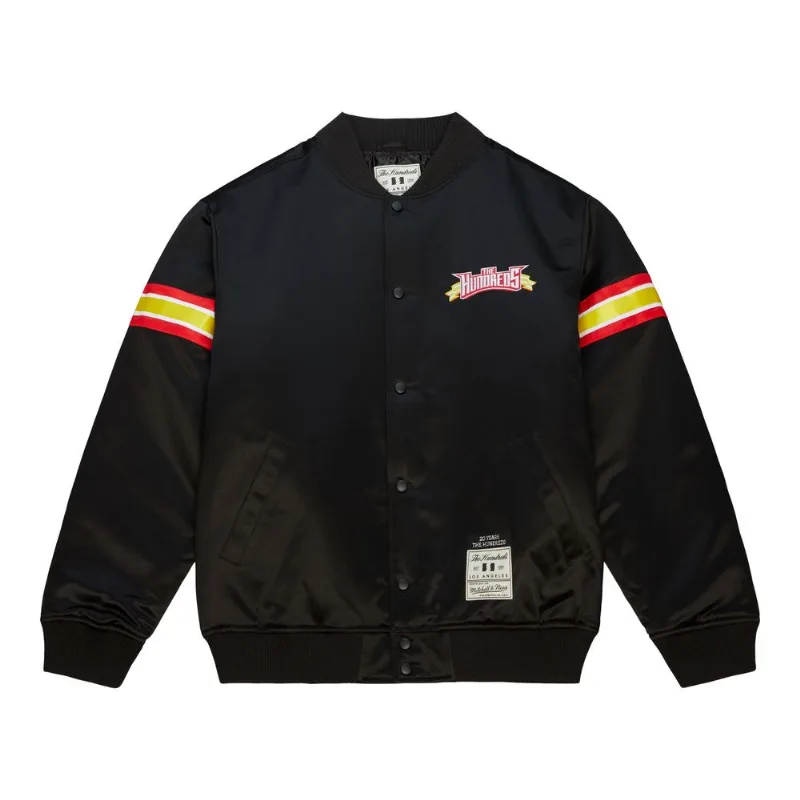 Jaqueta Mitchell & Ness The Hundreds Satin Jacket Preta - P