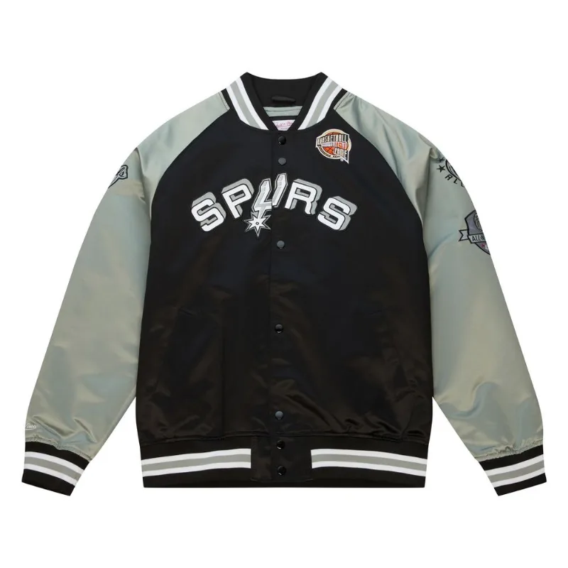Jaqueta Mitchell & Ness HOF N&N Satin Jacket San Antonio Spurs Tony Parker Preta - P