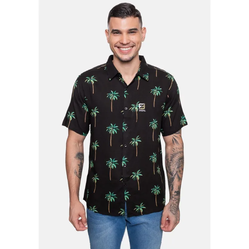 Camisa Fatal Viscose Preta - G
