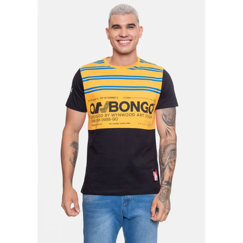 Camiseta Onbongo Masculina Here Mostarda - GG