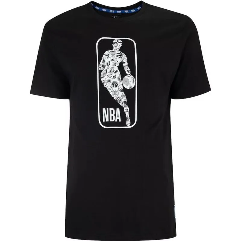 Camiseta Adulto de Basquete NBA Logo Preto - M
