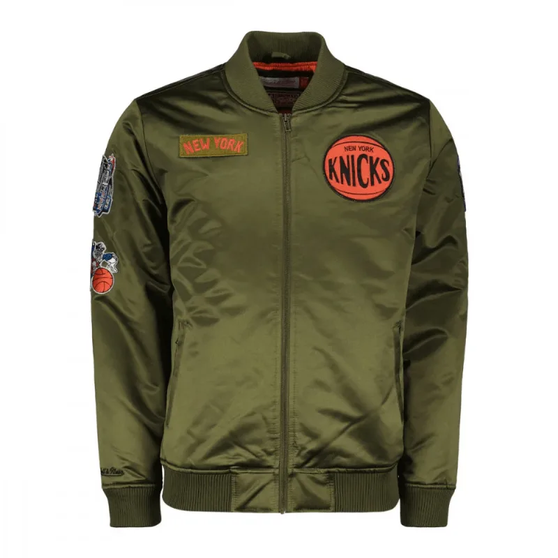 Jaqueta Mitchell & Ness Giacca Bomber Satin New York Knicks Verde - GG