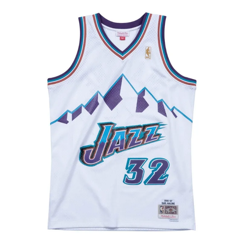 Regata Mitchell & Ness Road Swingman Jersey Utah Jazz 1996-97 Karl Malone Branca - M
