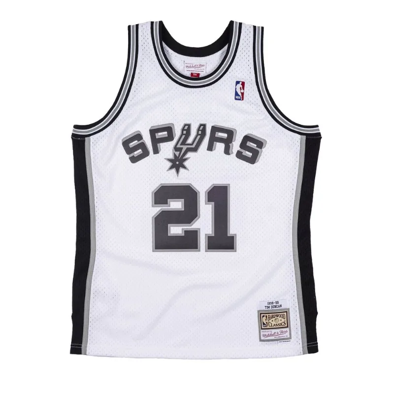 Regata Mitchell & Ness Swingman Jersey San Antonio Spurs 1998-99 Tim Duncan Branca - P
