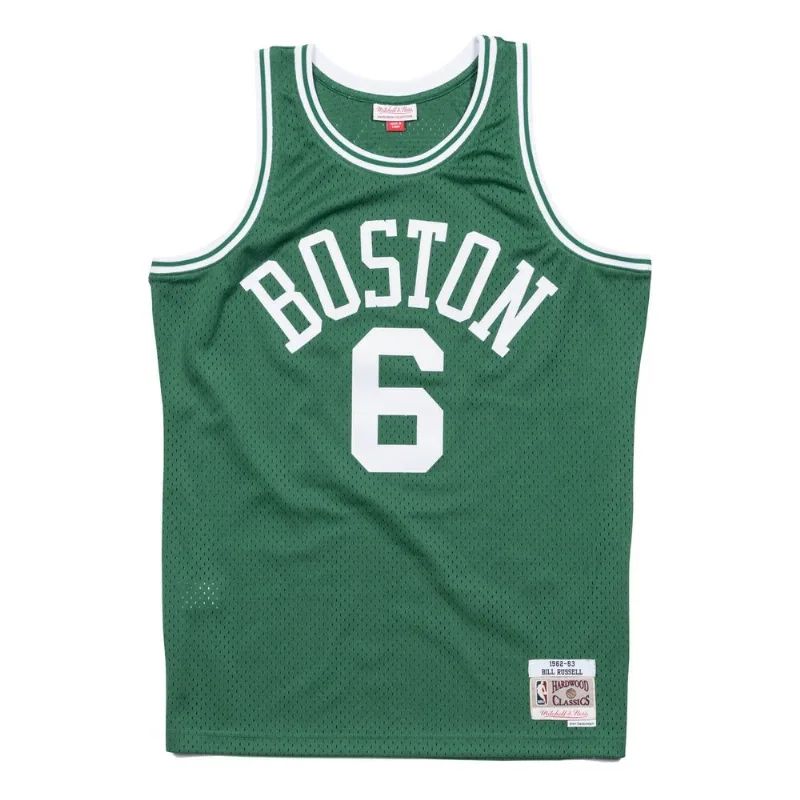 Regata Mitchell & Ness Road Swingman Jersey Boston Celtics 1962-63 Bill Russell Verde - GG
