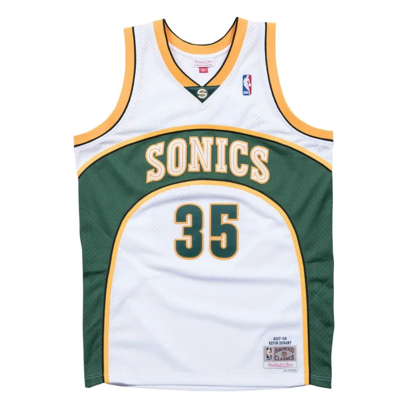 Regata Mitchell & Ness Home Swingman Jersey Seattle SuperSonics 2007-08 Kevin Durant Branca - Plus P