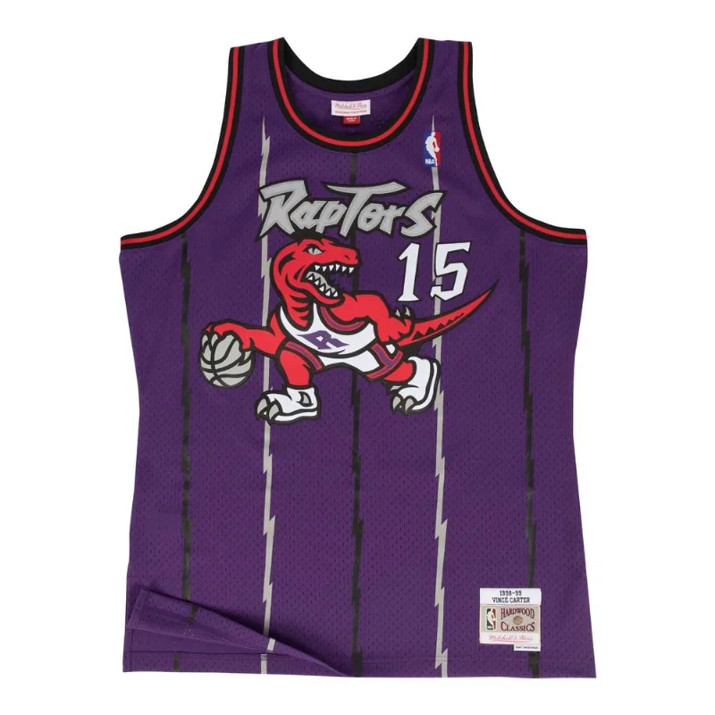 Regata Mitchell & Ness Road Swingman Jersey Toronto Raptors 1998-99 Vince Carter Roxa - G