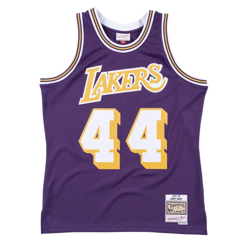 Regata Mitchell & Ness Swingman Jersey Los Angeles Lakers 1971-72 Jerry West Roxa - G