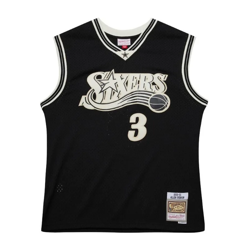 Regata Mitchell & Ness Off Court Swingman Jersey Philadelphia 76ers 2000-01 Allen Iverson Preta - XGG