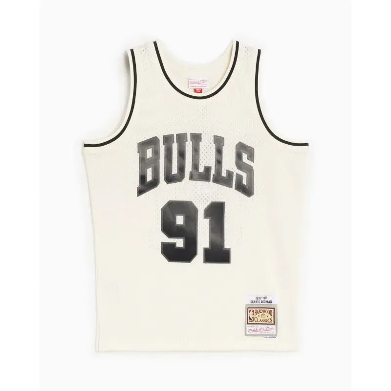 Regata Mitchell & Ness Off Court Swingman Jersey Chicago Bulls 1997-98 Dennis Rodman Off White - GG