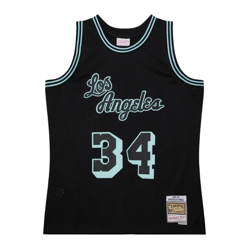 Regata Mitchell & Ness Glow In The Dark Swingman Jersey Los Angeles Lakers 1996-97 Shaquille O'Neal Preta - XGG