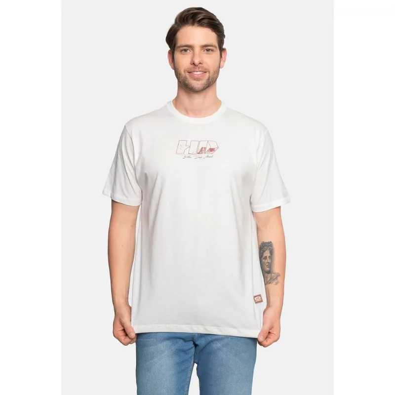 Camiseta HD Estampada Branca - P