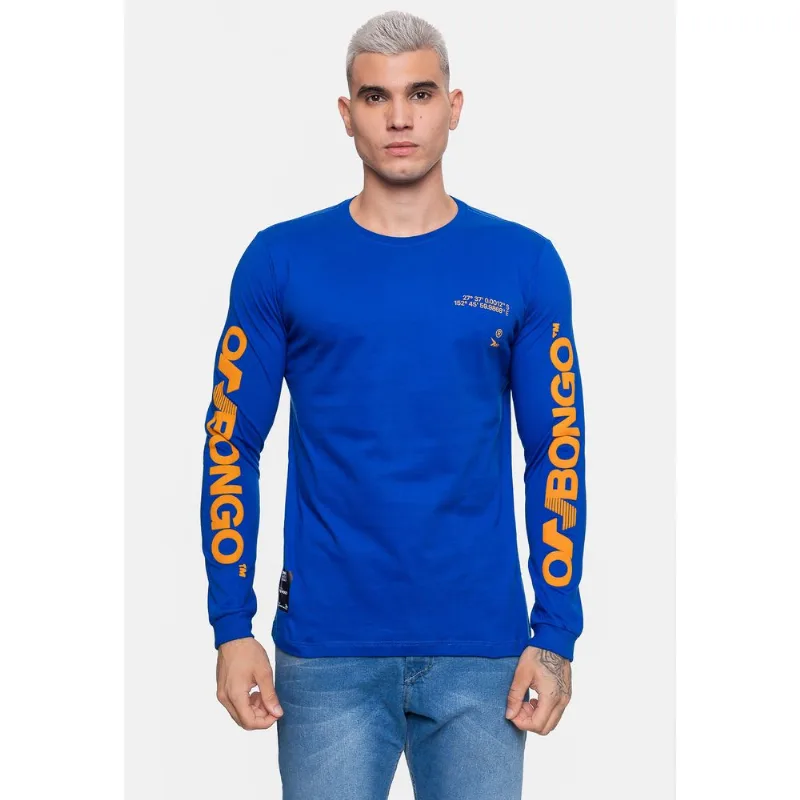 Camiseta Onbongo Manga Longa Masculina Breaker Azul Royal - P
