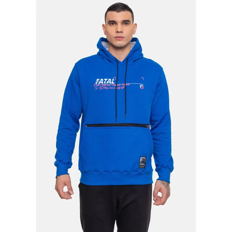 Moletom Fatal Masculino Fechado Jungle Azul Eclipse - P