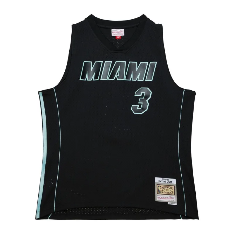 Regata Mitchell & Ness Glow In The Dark Swingman Jersey Miami Heat 2005-06 Dwyane Wade Preta - G