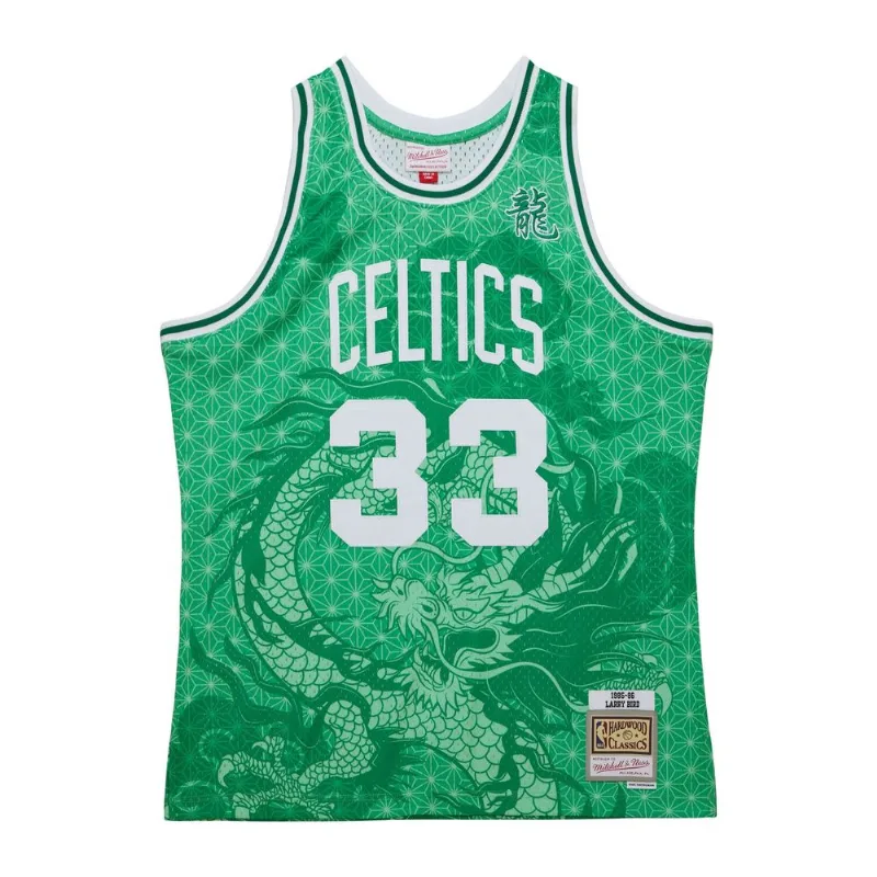 Regata Mitchell & Ness Asian Heritage 6.0 Fashion Swingman Jersey Boston Celtics 1985-86 Larry Bird Verde - GG
