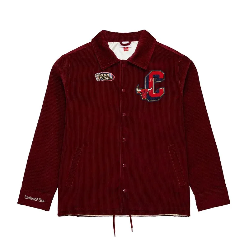 Jaqueta Mitchell & Ness Collegiate Coaches Jacket Chicago Bulls Vermelha Dark - GG