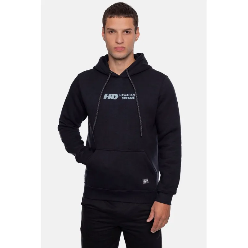 Moletom HD Canguru Fechado Preto - GG