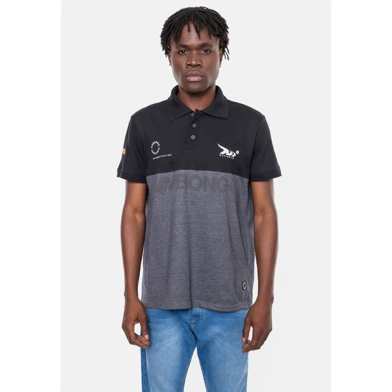 Camisa Polo Onbongo Polo Piquet Masculina Beam Preta Mescla Camisa Onbongo Polo Piquet Masculina Beam Preta Mescla - M