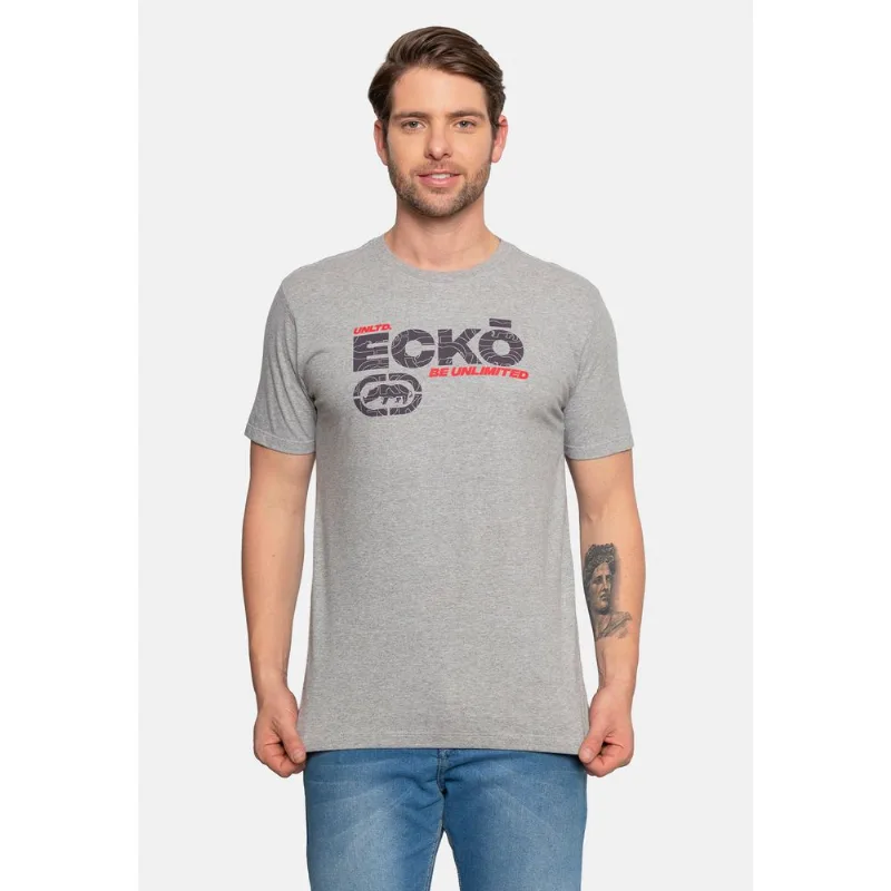 Camiseta Ecko Estampada Cinza - GG