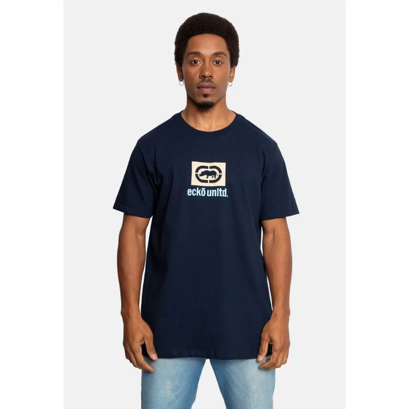Camiseta Ecko Masculina Box Marinho - GG