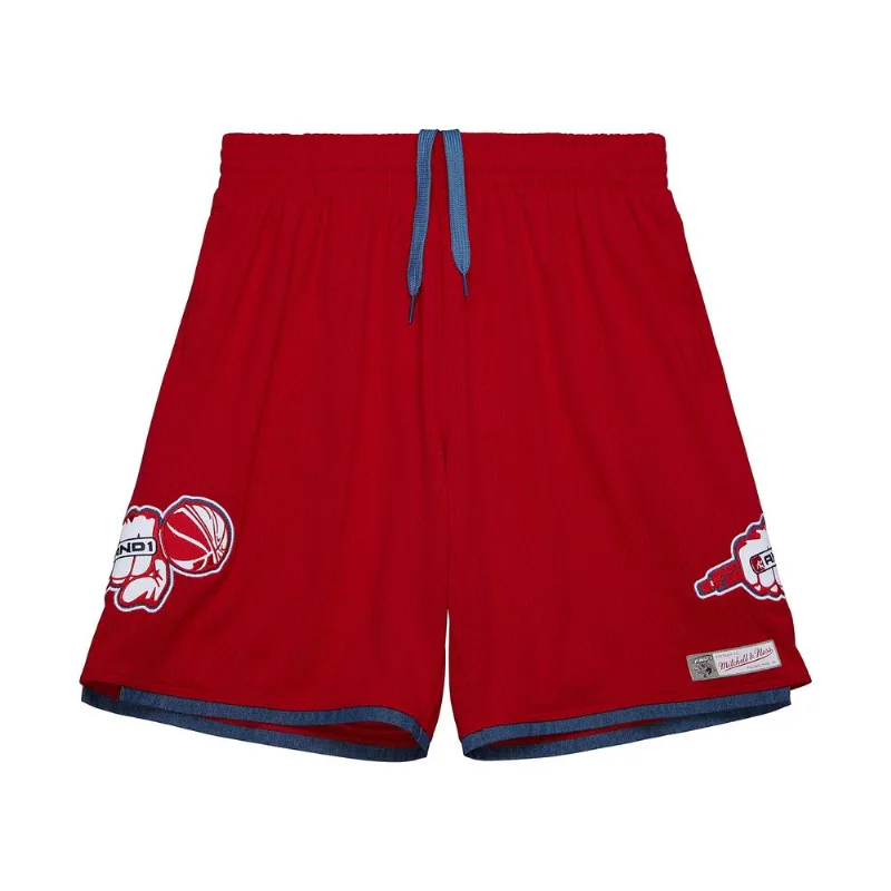 Shorts Mitchell & Ness Jersey Collab And1 Mixtape Vermelho - Plus P