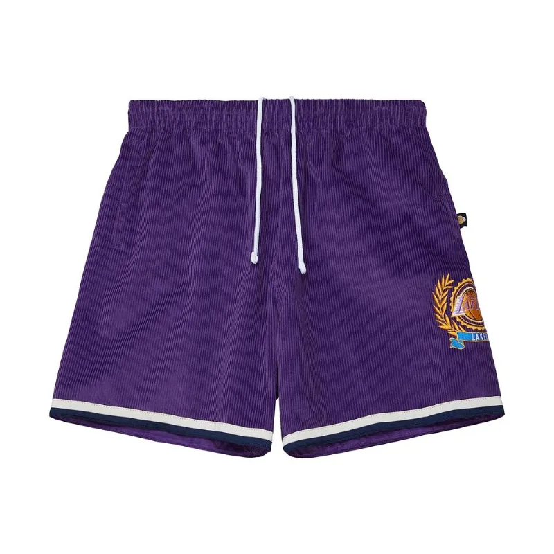 Shorts Mitchell & Ness Jersey Collegiate Fashion Los Angeles Lakers Roxo - M