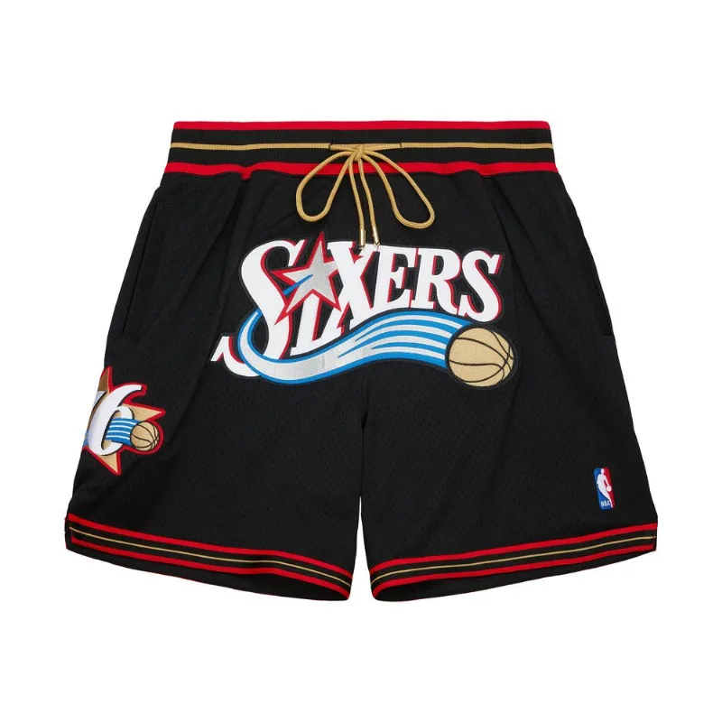 Shorts Mitchell & Ness Just Don 7 Inch Philadelphia 76ers Preto - GG