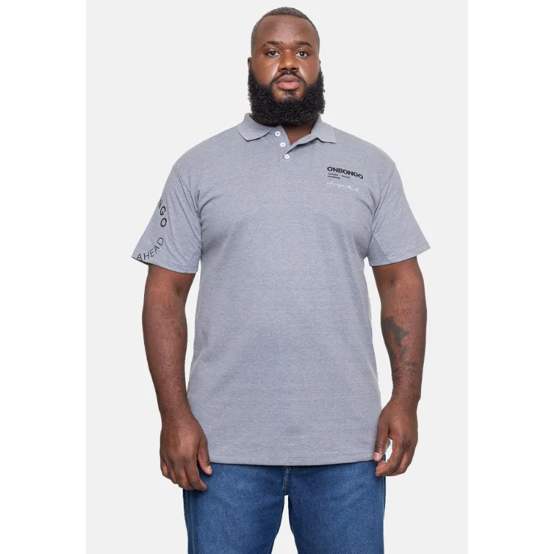 Camisa Polo Onbongo Piquet Masculina Plus Size Cinza Mescla - Plus M
