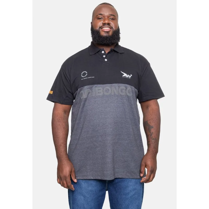 Camisa Polo Onbongo Piquet Masculina Beam Preta Mescla - Plus P