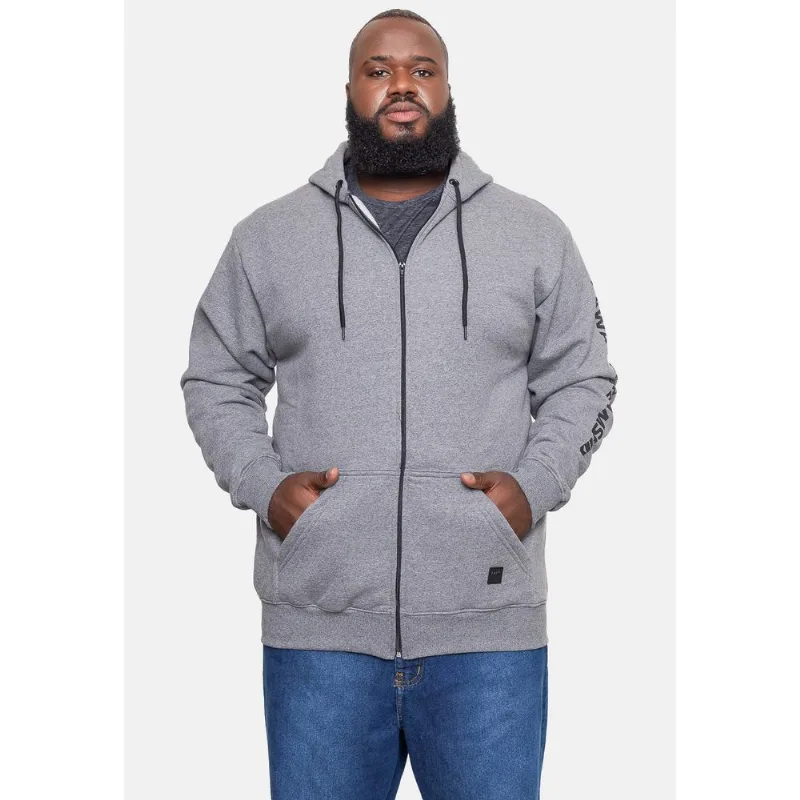 Moletom HD Canguru Plus Size Fashion Basic Grafite Mescla - Plus P