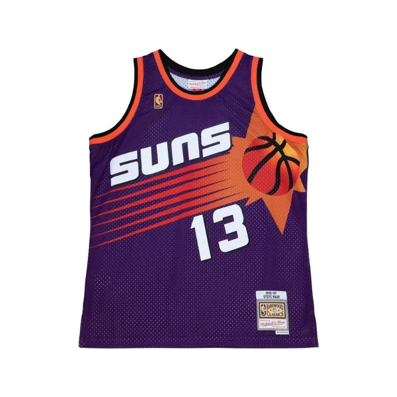 Regata Mitchell & Ness Swingman Jersey Phoenix Suns 1996-97 Steve Nash Roxa - GG