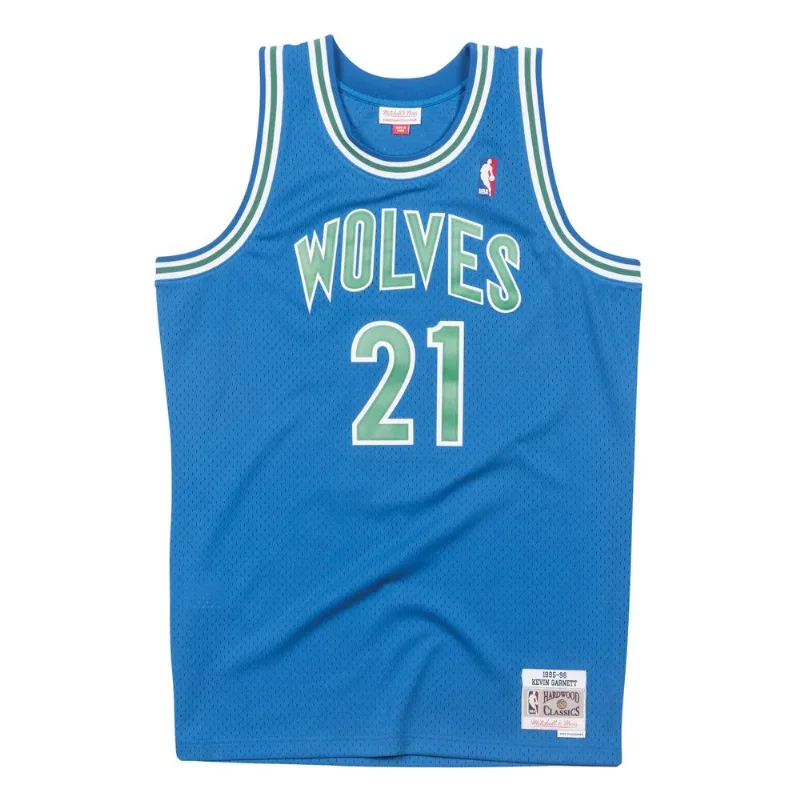 Regata Mitchell & Ness Road Swingman Jersey Minnesota Timberwolves 1995-96 Kevin Garnett Azul Royal - XGG