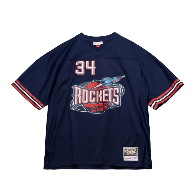 Camisa Mitchell & Ness NBA Audible Houston Rockets Hakeem Olajuwon Azul - G