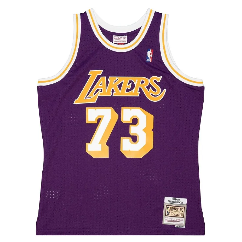 Regata Mitchell & Ness Road Swingman Jersey Los Angeles Lakers 1998-99 Dennis Rodman Roxa - M