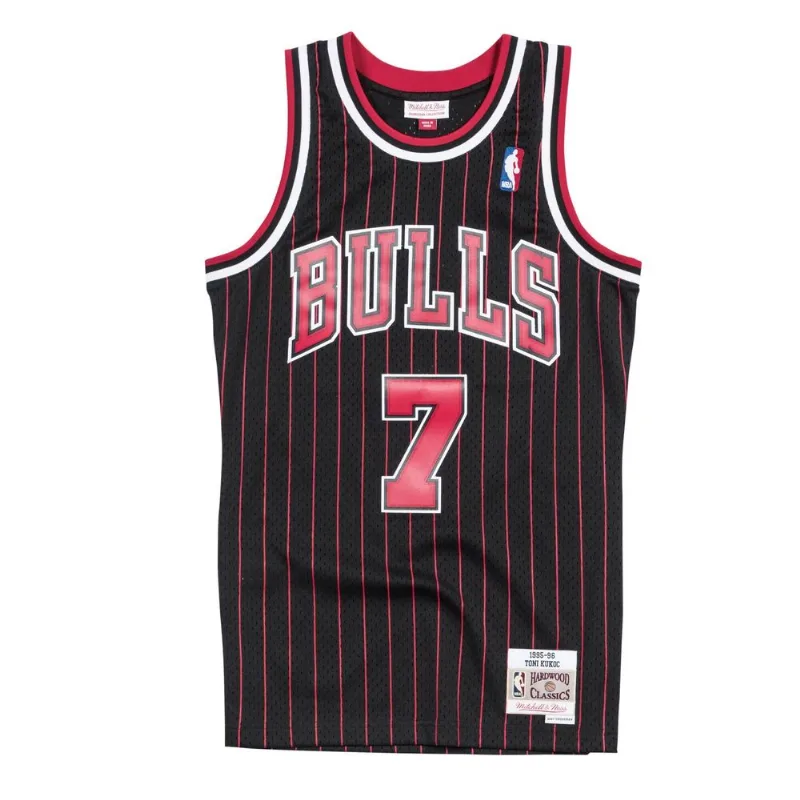 Regata Mitchell & Ness Swingman Jersey Chicago Bulls 1995-96 Toni Kukoc Preta - P