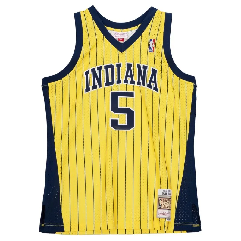 Regata Mitchell & Ness Swingman Jersey Indiana Pacers 1990-00 Jalen Rose Amarela - XGG