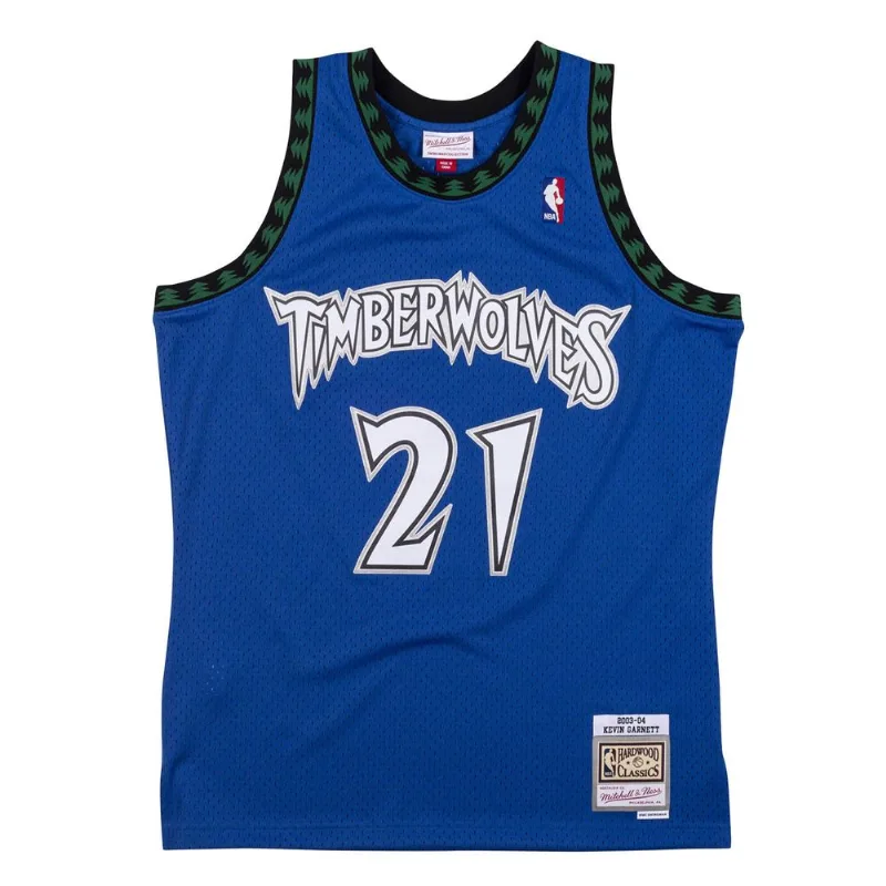 Regata Mitchell & Ness Swingman Jersey Minnesota Timberwolves 2003-04 Kevin Garnett Azul Royal - P