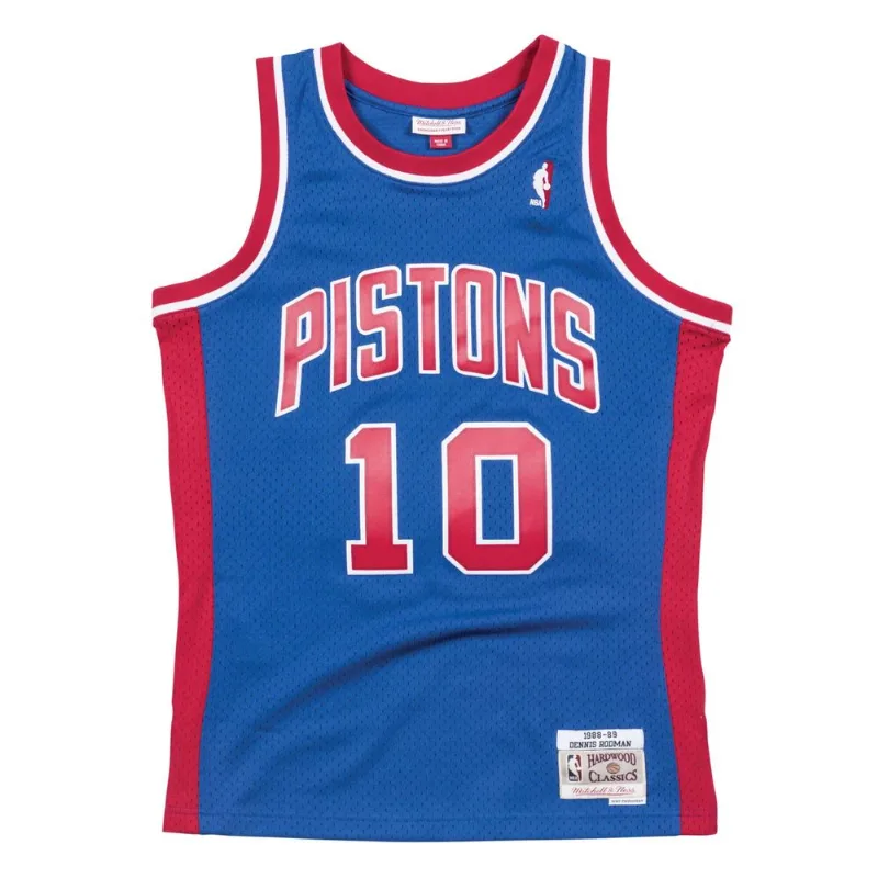 Regata Mitchell & Ness Road Swingman Jersey Detroit Pistons 1988-89 Dennis Rodman Azul Royal - P
