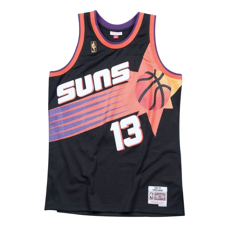 Regata Mitchell & Ness Alternate Swingman Jersey Phoenix Suns 1996-97 Steve Nash Preta - GG
