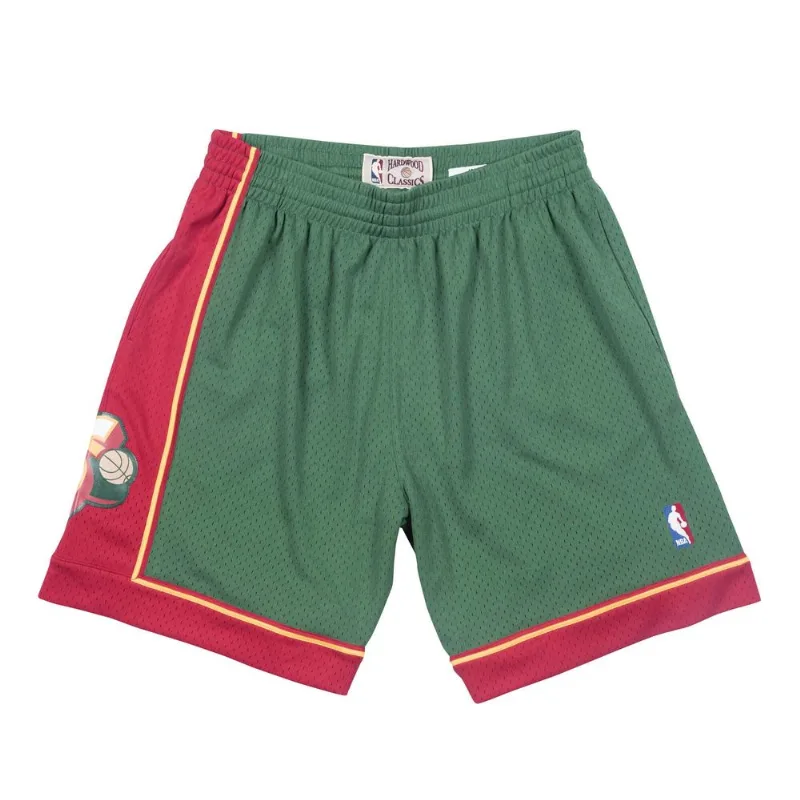 Shorts Mitchell & Ness Swingman Seattle SuperSonics Road 1995-96 Verde - P