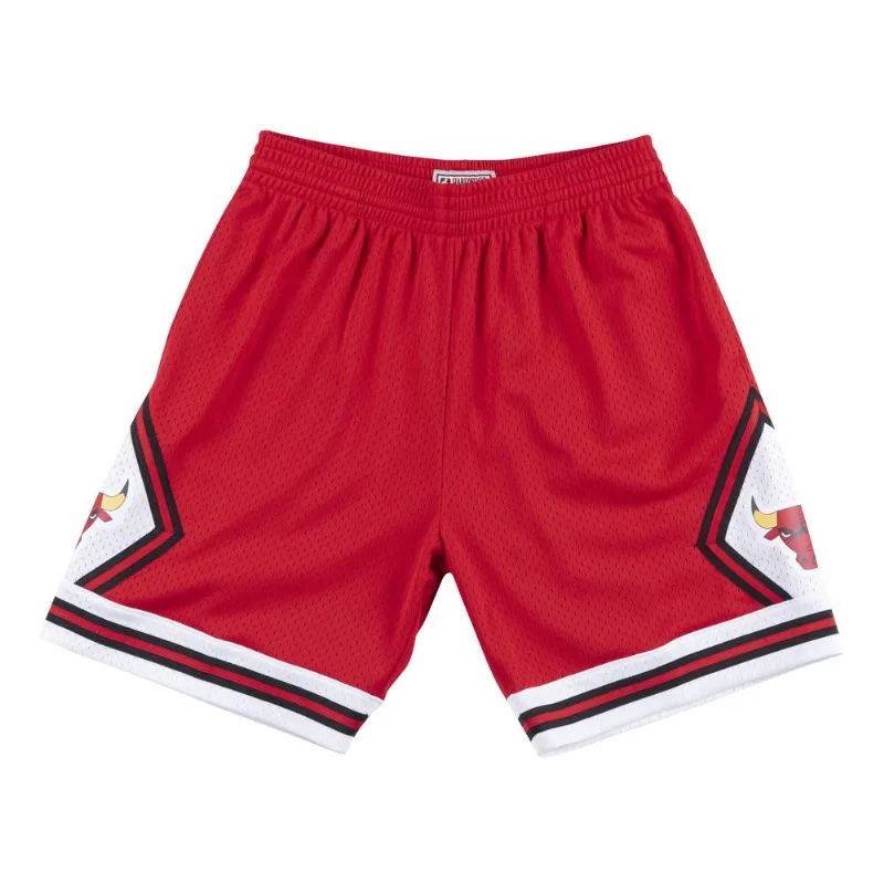 Shorts Mitchell & Ness Swingman Chicago Bulls Road 1975-76 Vermelho - P