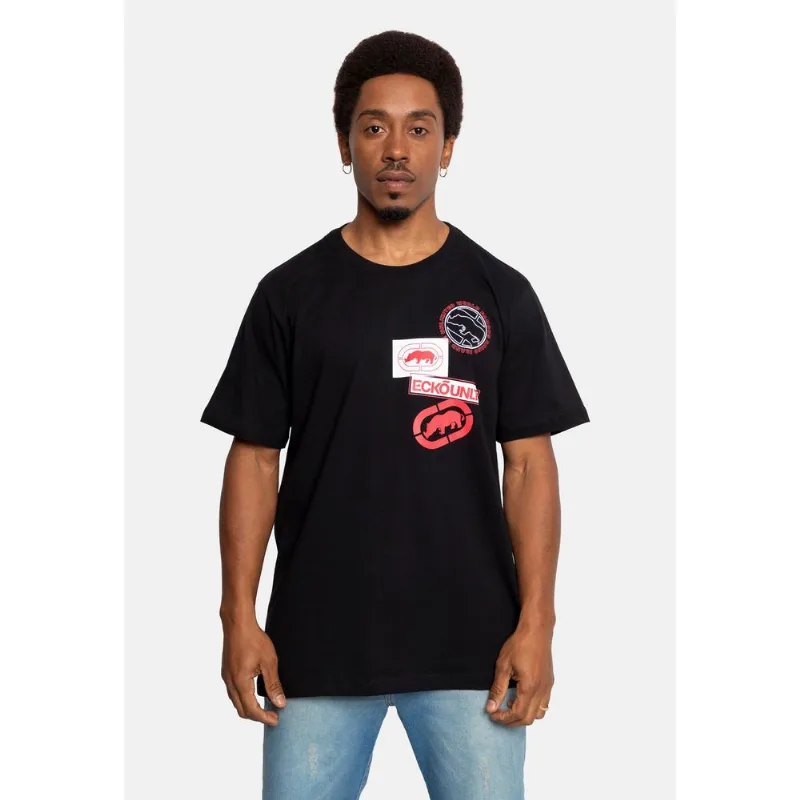 Camiseta Ecko Masculina Lables Preta - G