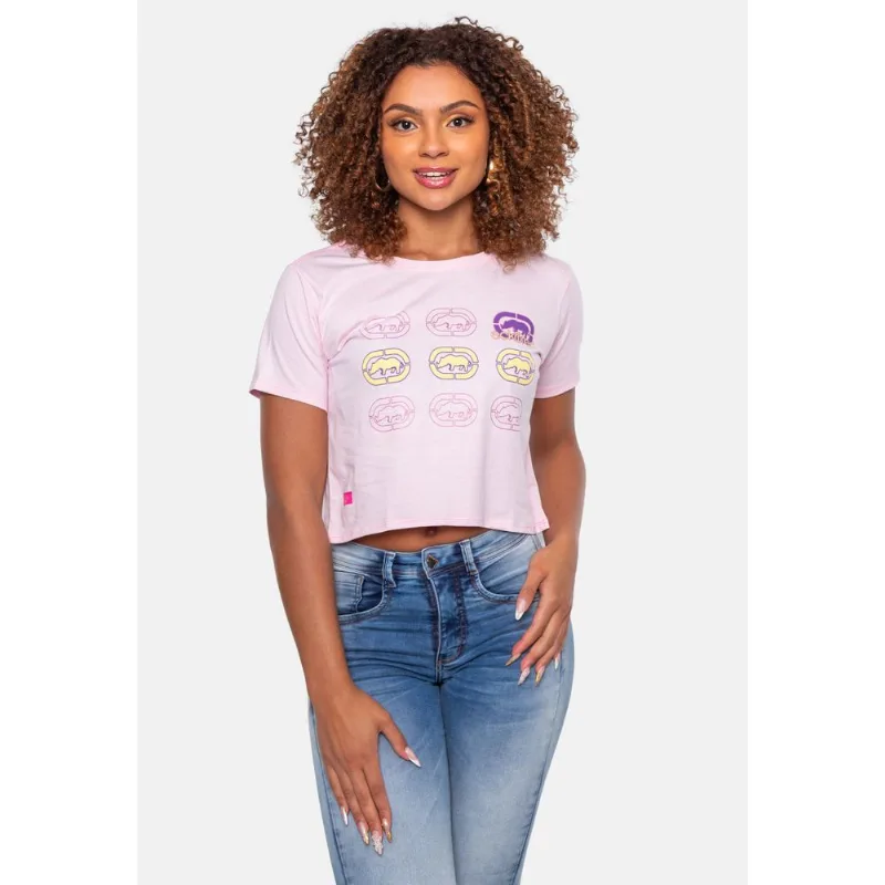 Camiseta Ecko Cropped Rosa - P