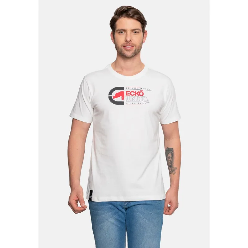 Camiseta Ecko Masculina LogoNew Branca - P